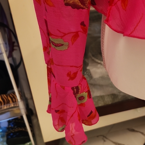 Floral Pink Ruffle Jacket - Picture 4 of 5